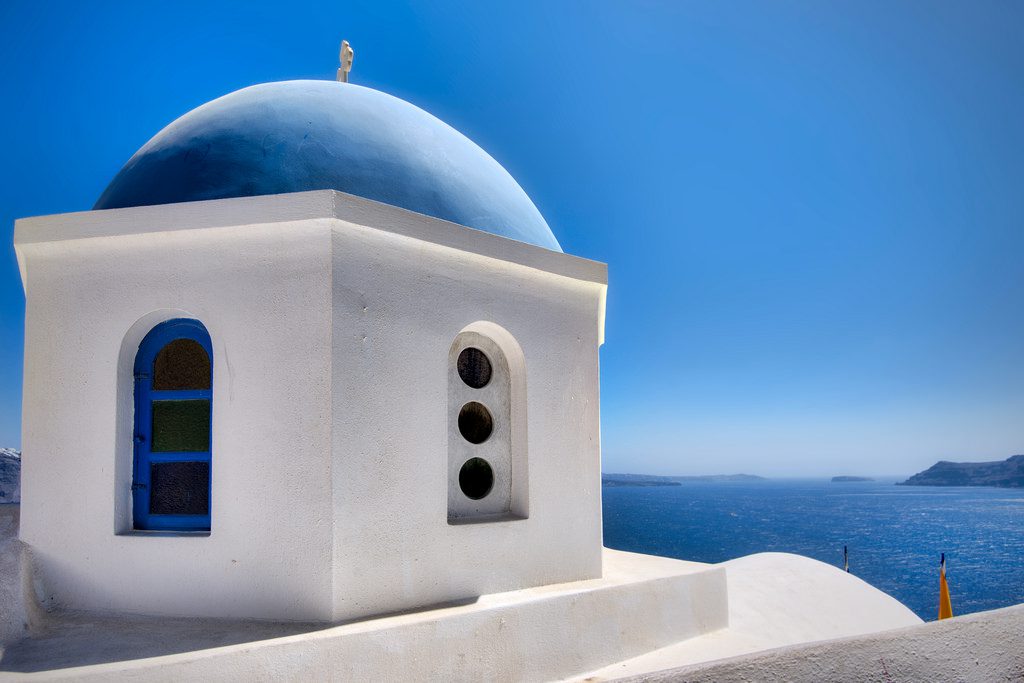 Blue Dome in Oia