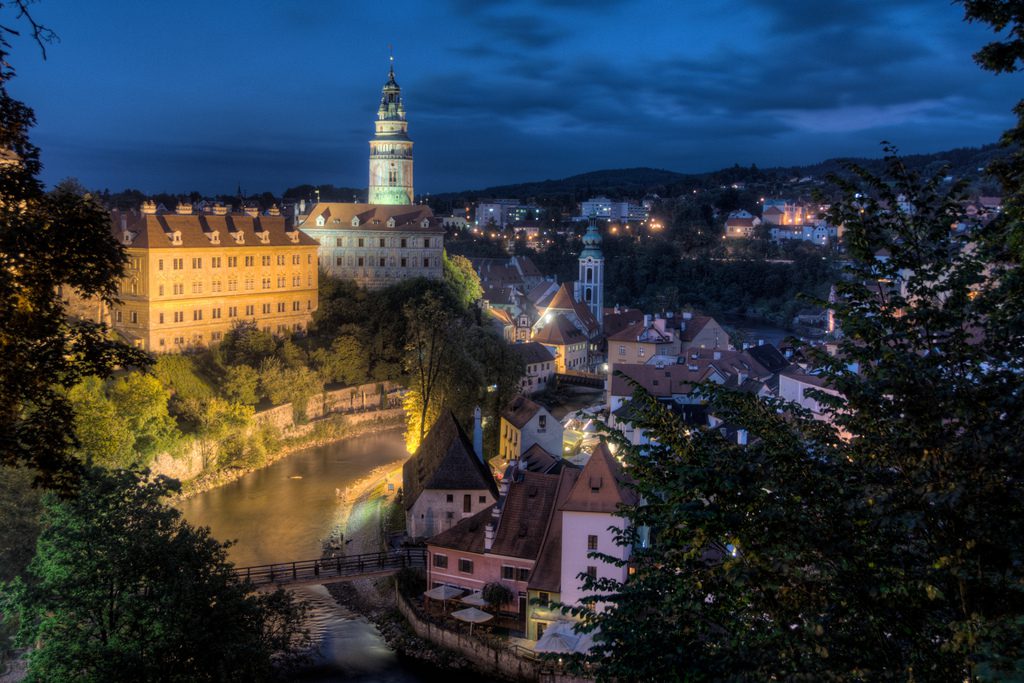 Night Falls on Český Krumlov