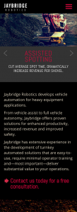 Jaybridge Robotics phone screenshot